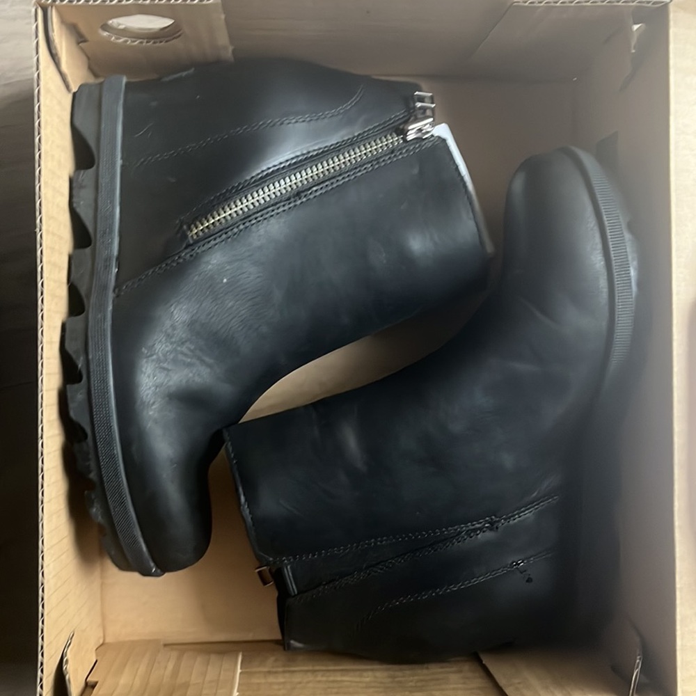 Sorel Joan of Arctic Wedge II Zip (Women) - Black 7